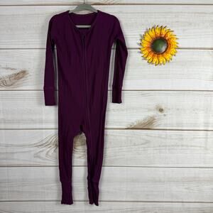Little Sleepies 18-24 Months Amethyst Ribbed Footed Pajamas One Piece Romper